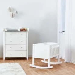 Hoppekids Babywiege/Sitzbank 40x80cm weiß