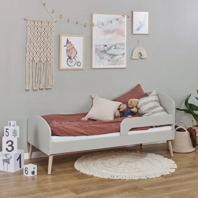 Hoppekids Blend Juniorbett 70x160 cm Eiche/Dove Grey