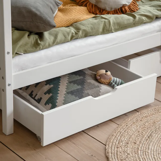 Hoppekids ECO Comfort Haus Bett 70x160cm weiß