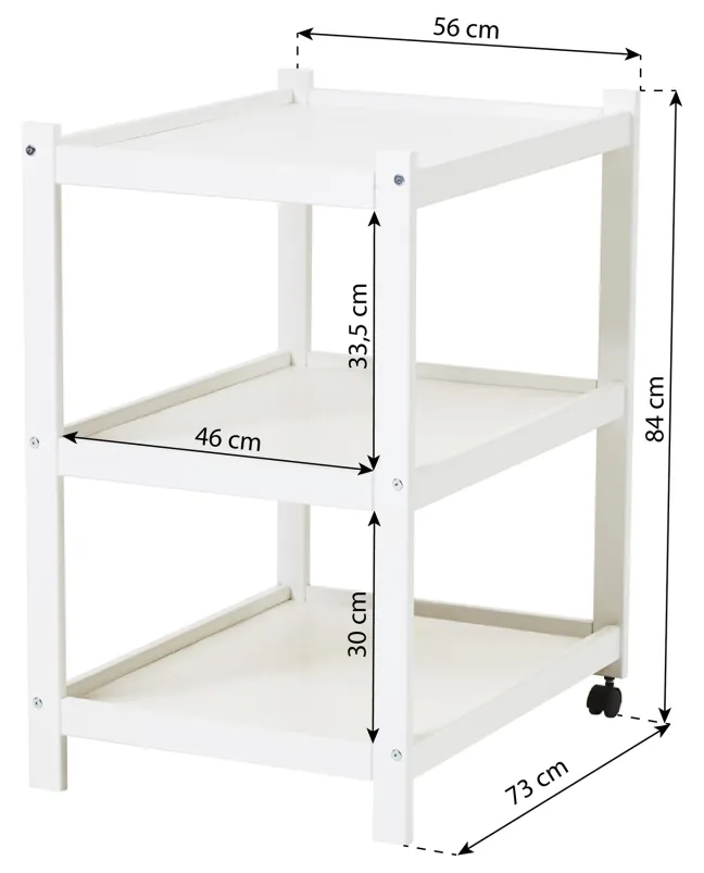 Hoppekids ECO Comfort Wickeltisch/Wickelregal weiß
