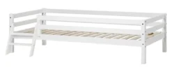 Hoppekids ECO Dream Bett 90x200cm mit 3/4 Absturzsicherung und Leiter weiß