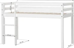 Hoppekids ECO Dream Halbhochbett Junior 70x160cm nicht teilbar weiß