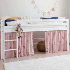 Hoppekids ECO Dream Halbhochbett 90x200cm mit gerader Leiter teilbar weiß