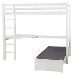 Hoppekids ECO Dream Hochbett Mega 90x200 cm mit Lounge-Modul (inkl. Passender Matratze) und Schreibtisch
