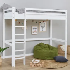 Hoppekids ECO Dream Hochbett 90x200 cm mit allergikerfreundlicher ECO-Matratze