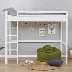 Hoppekids ECO Dream Hochbett 90x200 cm mit allergikerfreundlicher ECO-Matratze