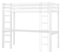 Hoppekids ECO Dream Hochbett 90x200cm mit gerader Leiter weiß