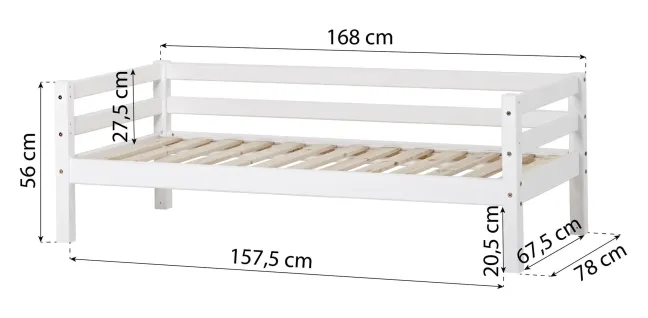 Hoppekids ECO Dream Juniorbett 70x160cm weiß