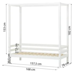 Hoppekids ECO Dream Junior Himmelbett 70x160cm weiß