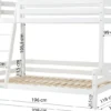 Hoppekids ECO Luxury Familien-Etagenbett 90/120x200cm mit Rollrost weiß