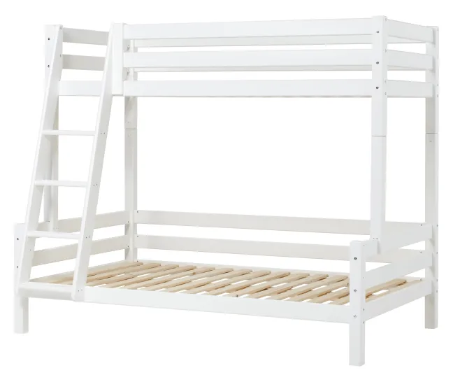 Hoppekids ECO Luxury Familien-Etagenbett 90/120x200cm mit Rollrost weiß