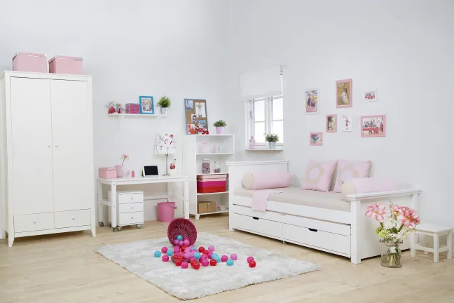 Hoppekids Maja Deluxe Sofabett 90x200cm mit Lattenrost weiß