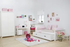 Hoppekids Maja Deluxe Sofabett 90x200cm mit Lattenrost weiß