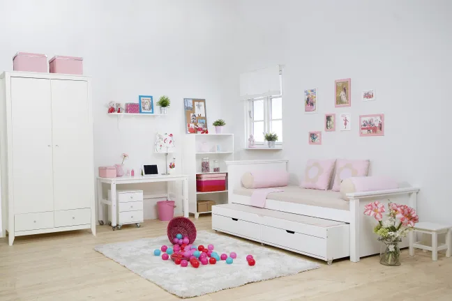 Hoppekids Maja Deluxe Sofabett 90x200cm mit Lattenrost weiß