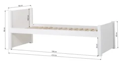 Hoppekids Noah Deluxe Sofabett 90x200cm mit Lattenrost weiß