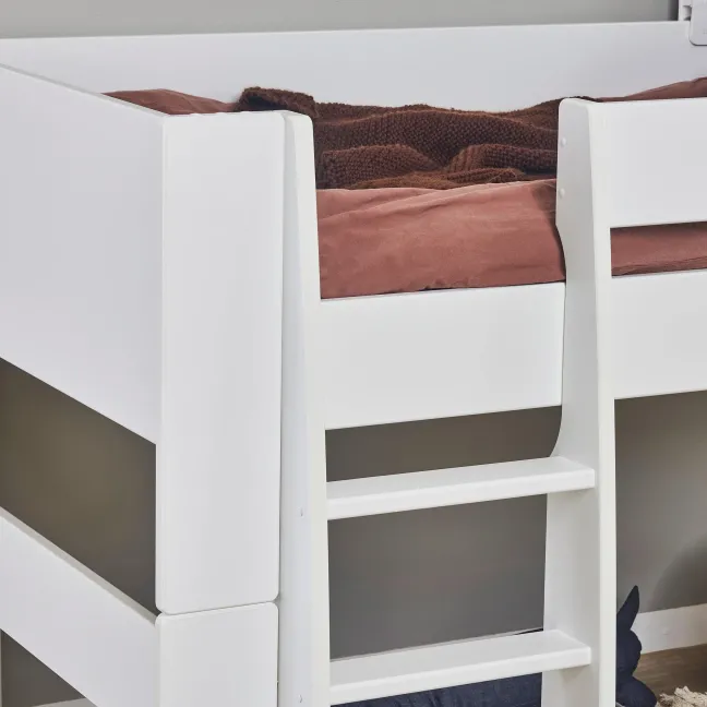 Hoppekids PURE Halbhochbett 90x200 cm weiß