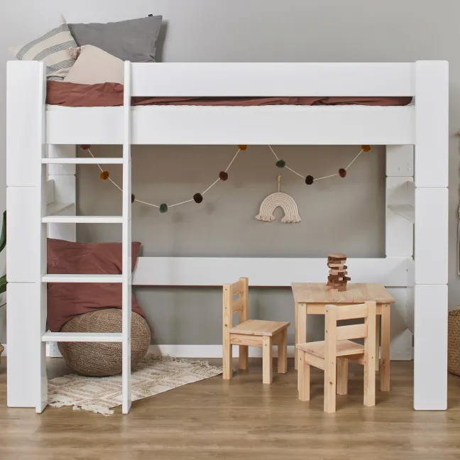 Hoppekids PURE Hochbett 90x200 cm weiß