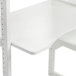 Hoppekids Storey Regalkombination 100cm mit Bett 90x200cm, 4 Einlegeböden und Tischplatte weiß