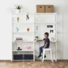 Hoppekids Storey Regalkombination 80cm mit 8 Einlegeböden und Tischplatte weiß