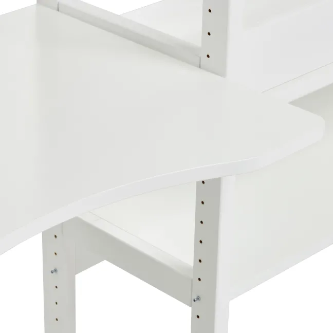 Hoppekids Storey Regalkombination 80cm mit 8 Einlegeböden und Tischplatte weiß