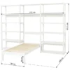 Hoppekids Storey Regalkombination 80cm mit Juniorbett 70x160cm und 14 Regalböden weiß
