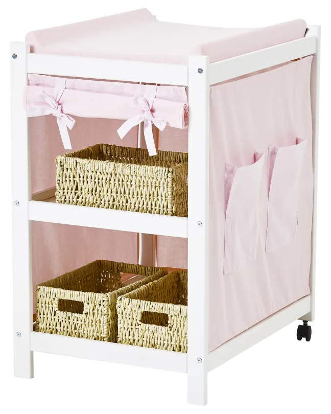 Hoppekids Wickelauflage rosa für ECO COMFORT Wickeltisch