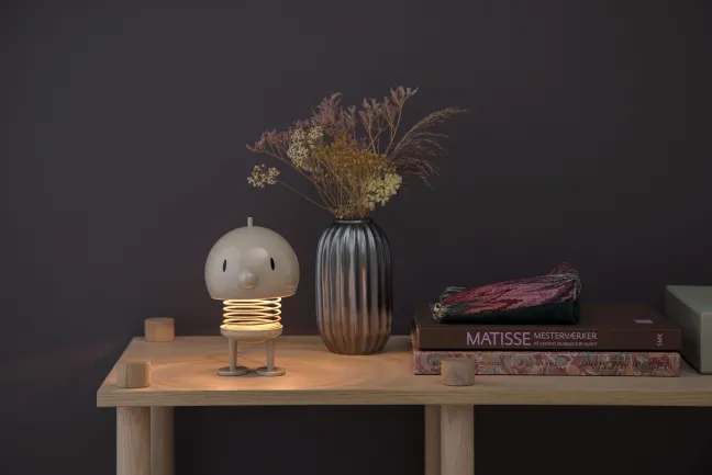 Hoptimist® LED Lampe mit Akku L beige