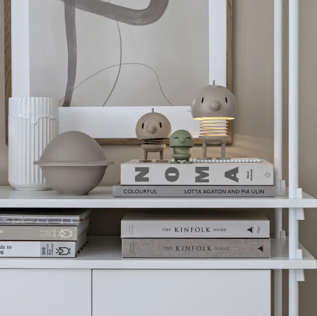 Hoptimist® LED Lampe mit Akku L beige