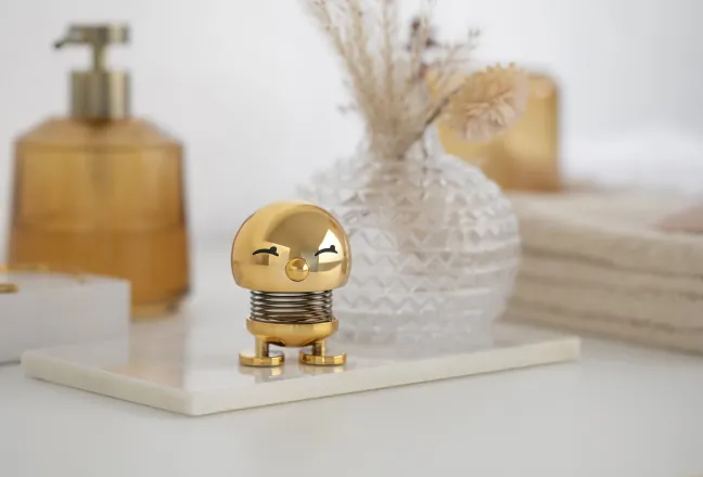 Hoptimist® Wackelfigur Bimble S gold