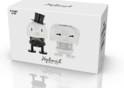 Hoptimist® Wackelfiguren Hochzeit Braut & Bräutigam weiß