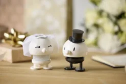 Hoptimist® Wackelfiguren Hochzeit Braut & Bräutigam weiß