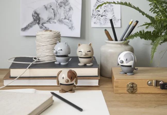Hoptimist® Wackelfigur Katze grau