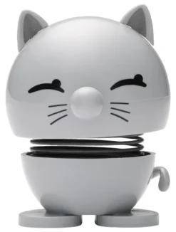 Hoptimist® Wackelfigur Katze grau