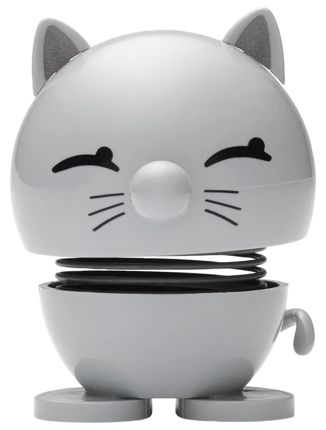 Hoptimist® Wackelfigur Katze grau