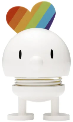Hoptimist® Wackelfigur Rainbow S weiß