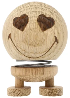 Hoptimist® Wackelfigur Smiley Love S Eiche braun