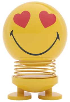 Hoptimist® Wackelfigur Smiley Love S gelb