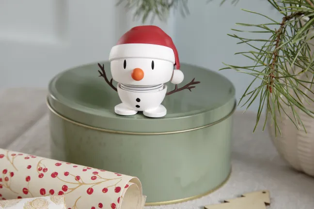 Hoptimist® Wackelfigur Soft Santa Snowman S weiß