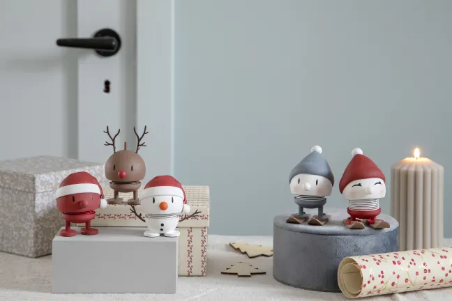 Hoptimist® Wackelfigur Soft Santa Snowman S weiß