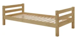 Infanskids Einzelbett mit 2 Rollschubkästen gelaugt 90 x 200cm