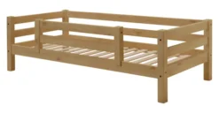 Infanskids Halbhohes Bett teilbar inkl. Schrägleiter und Rutsche gelaugt 90 x 200 309-2