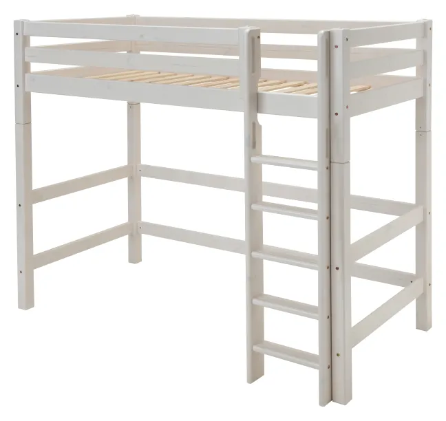 Infanskids Hochbett mit Leiter weiß 90 x 200 cm 501-30