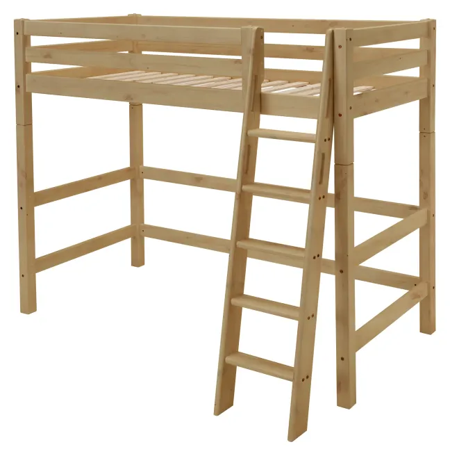 Infanskids Hochbett mit Schrägleiter gelaugt 90 x 200 cm 502-20