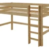 Infanskids mittelhohes Bett mit gerader Leiter gelaugt 200x90cm 307-20