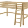 Infanskids mittelhohes Bett mit Schrägleiter natur 200x90cm 308-10