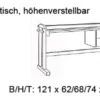 Infanskids Schreibtisch höhenverstellbar mit 2 Schubladen gelaugt 813-20