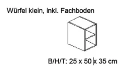 Infanskids Würfel klein inkl. Fachboden weiß 011-30