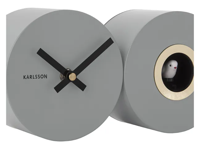 Karlsson Kuckucksuhr Duo Mouse grey