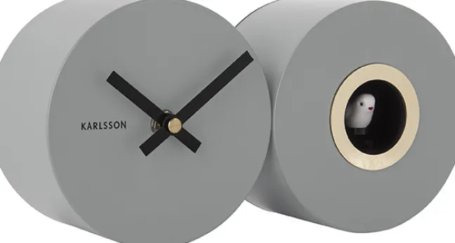 Karlsson Kuckucksuhr Duo Mouse grey