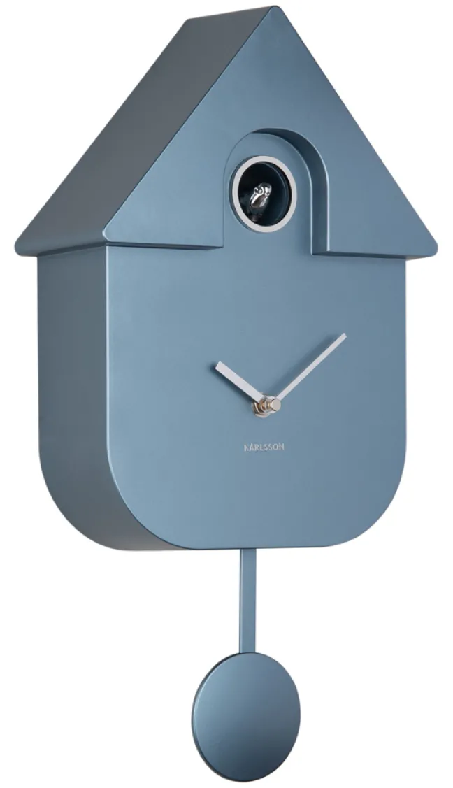 Karlsson Kuckucksuhr Modern Metallic dark blue